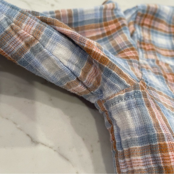 Universal Thread blue & orange lightweight button down shirt - Picture 11 of 15